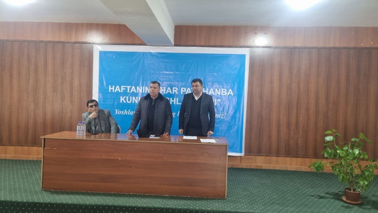 Texnikumda 12-mart kuni "Rahbar va yoshlar"uchrashuvi  bo`lib o`tdi